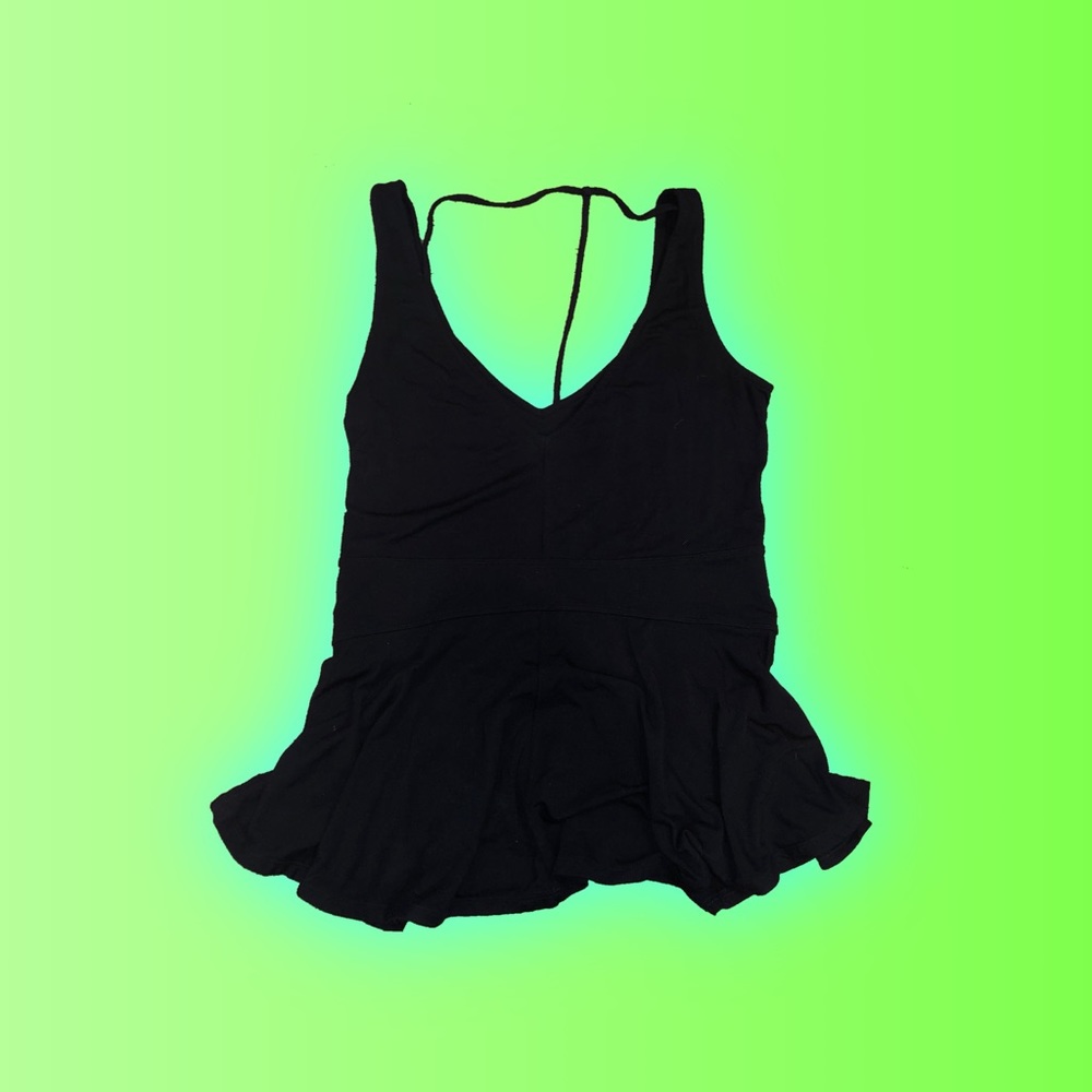 free people black strappy top